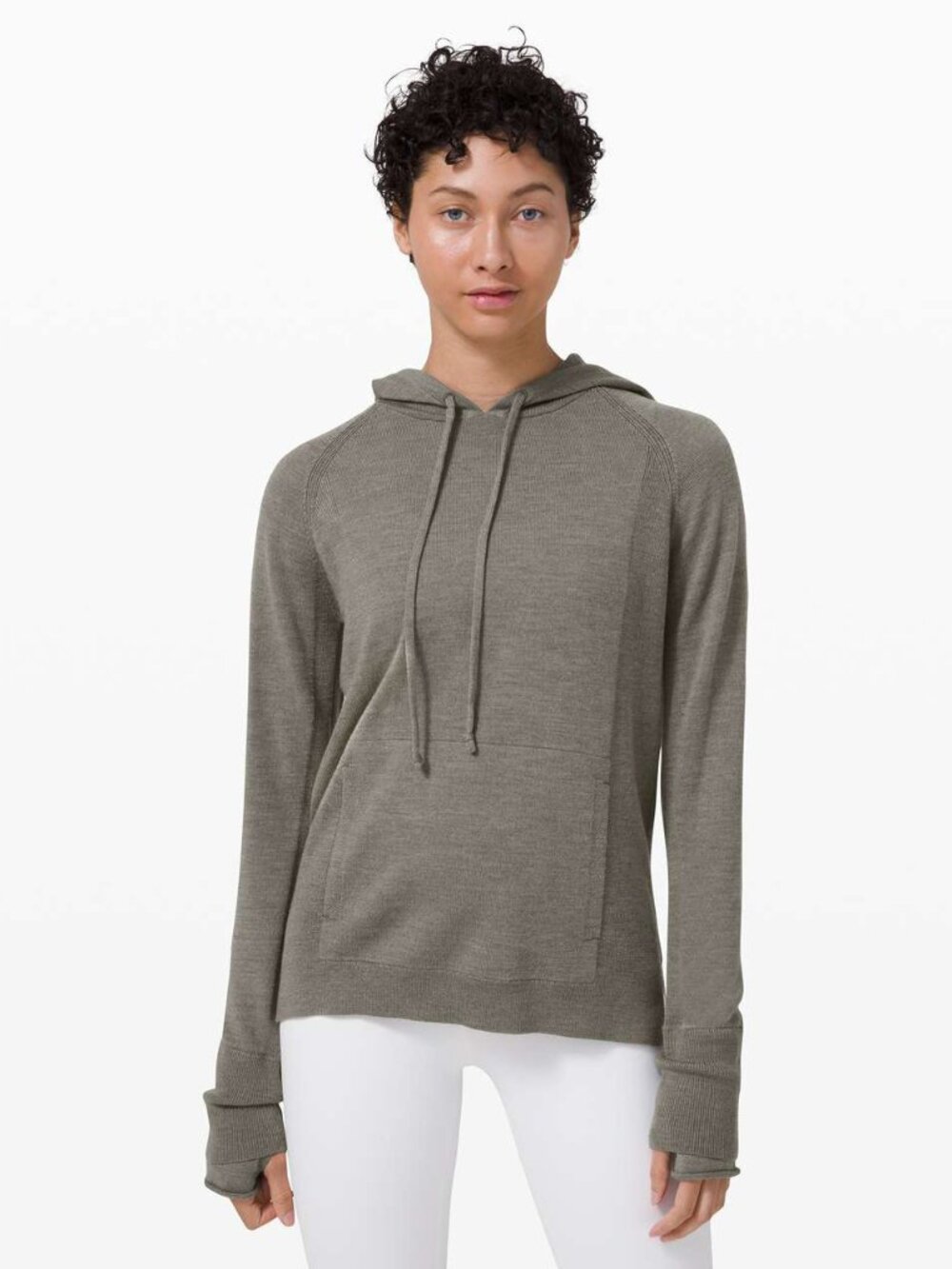 lululemon Grey Sage Sit In Lotus Hoodie Sweater size 4
